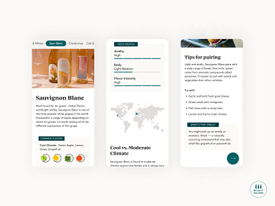 Wine Education - Mobile UX/UI mobile subscription service ui ux