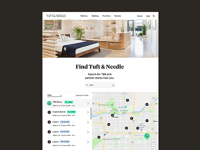 Store Page Map View map retail service design store listings store page ux