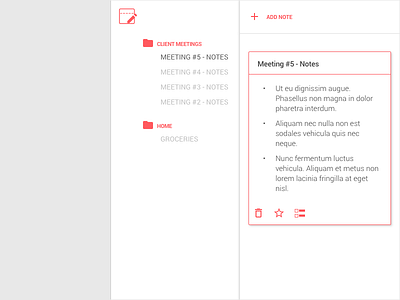 DailyUI - 065 - Notes Widget 065 dailyui notes