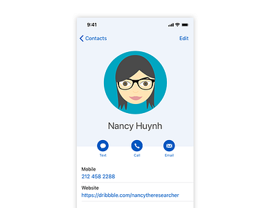 DailyUI - 088 - Avatar 088 avatar contact contact card dailyui