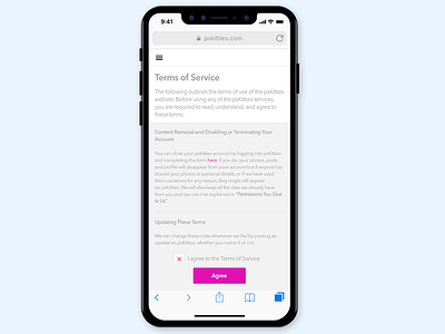 DailyUI - 089 - Terms of Service 089 dailyui terms and conditions terms of service terms of use
