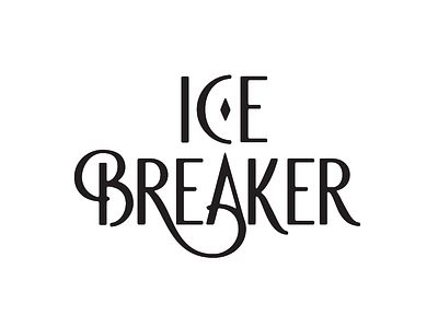 Ice Breaker custom lettering type