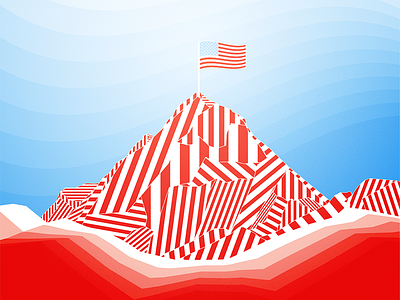 Mount America android day freebie illustration material mountain remembrance shapes vector wallpaper