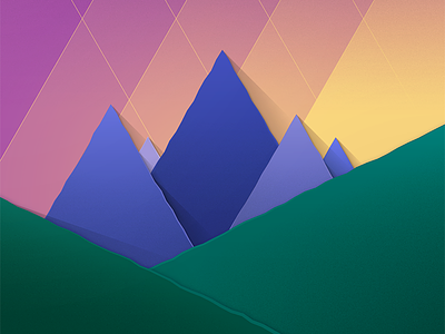 Material Mountains 2 android freebie illustration material mountain shapes vector wallpaper