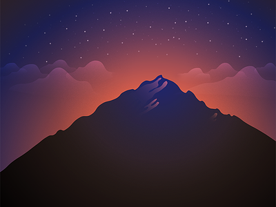 Violet Night android freebie illustration mountain night shapes vector violet wallpaper