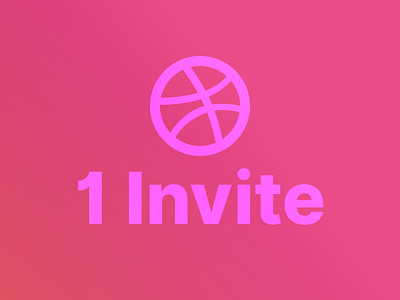1 Dribbble Invite! dribbble invitation dribbble invite