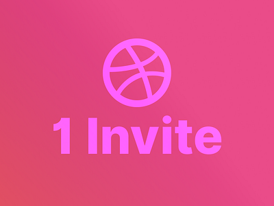 1 Dribbble Invite!