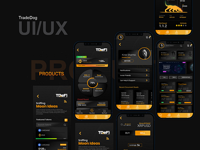 TradeDog crypto finance app ui design uiux