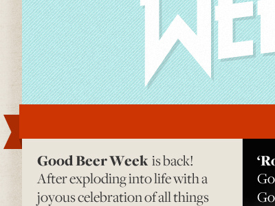 Good Beer Week typography web design