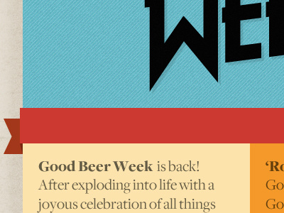 Good Beer Week update web design