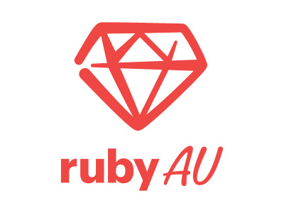 Ruby AU Logo (red) icon lettering logo ruby