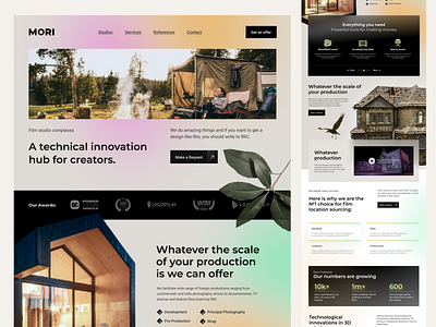 Mori branding design minimal typography ui ux web