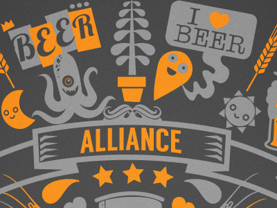 Alliance Tee Design beer branding brewery brewery tees character design characters fun hops t shirt tee wotto wotto art