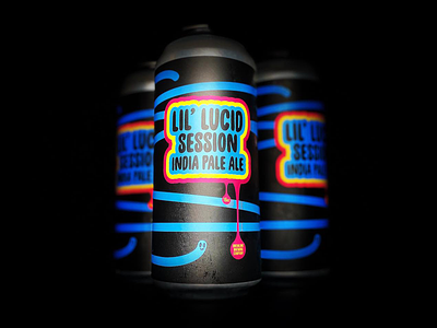 Lil Lucid Session IPA beer cans can design craft beer craft beer art craft brew packaging packaging design session ipa worm