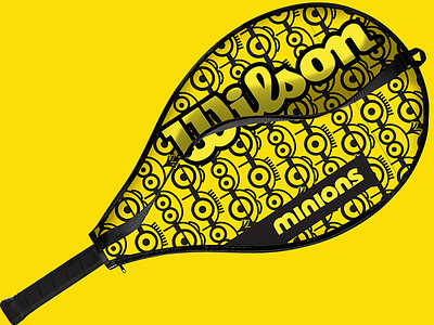 Wilson x Minions branding characters creative director design illustration minions tennis tennis racket vector wilson
