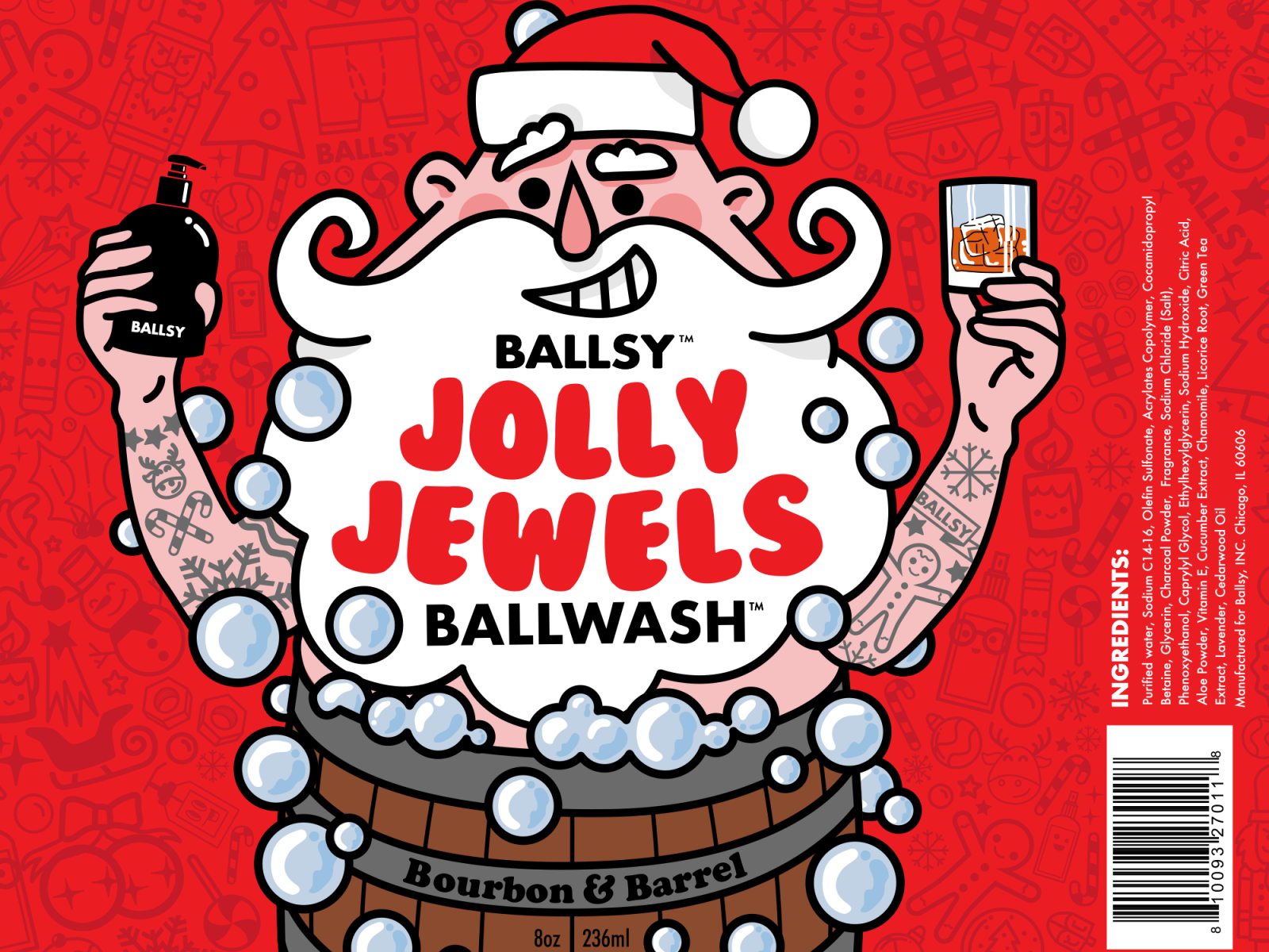 Ballsy Jolly Jewels Ballwash Bottle Label by wotto76 on Dribbble