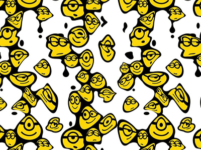 Minions Style Guide Pattern drippy illumination minions pattern pattern design style guide universal studios vector