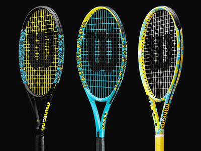 Wilson x Minions 2022 Tennis Rackets 2022 collaboration design minions minnion racket rackets racquets sports tennis tennis art tennis performance universal studios wilson wilson x minions wotto