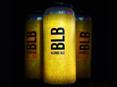 Brew Link Brewing BLB Blonde Ale Can Design beer can beer can design brewery brewlink brewing can can art can design character design characters craft beer design doodles illustration packaging unique design unique packaging vector wotto yellow