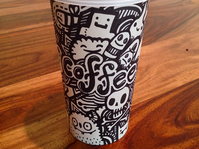 Coffee Cup Doodle characters coffee coffee cup cup doodle doodles drink fun sharpies take out