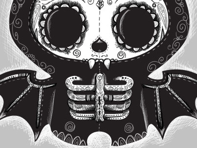 Diego The Dead bat day of the dea dead death mexican skelanimal skull sugar skull