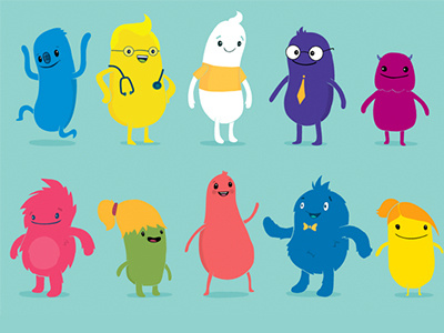 MOH Character Design character set characters creatures cute funny monster monsters silly weird monsters