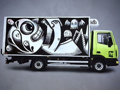 TYOTOYS Truck books characters graffiti graffitti reading streetart toys truck truck wrap