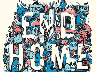 End Homelessness characters charity doodle doodles hand drawn homelessness type typography