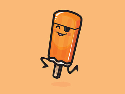Orange Creamsicle creamsicle eyepatch icepop kawaii lollypop orange popsicle running summer