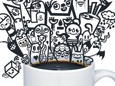 Coffee Mug Doodles characters coffee coffee mug cup of joe cute doodle doodles java mug