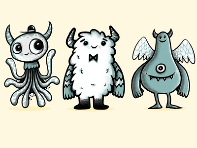 Banangrams Monsters character character design characters cute cute monsters design gaming illustration monster art monsters wotto