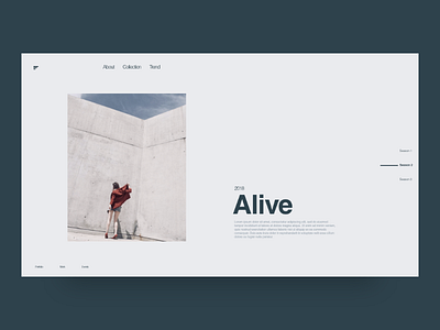 By Bambina | Website concept grid helvetica hero landing layout ui webdesign