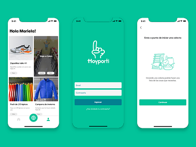 Hoyporti | Ui Design app design donation iphone x mobile phone project ui ux