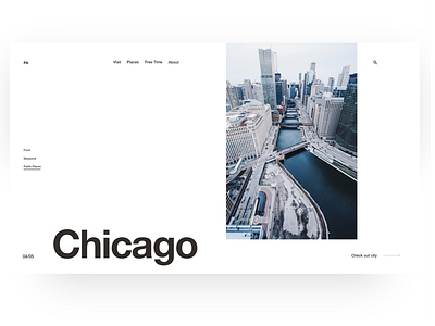 Chicago | Hero UI chicago concept hero landing page ui web design