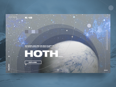 Hoth | Hero concept grid helvetica hero hoth layout planet star wars ui web design