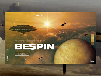 Bespin | Hero bespin concept design grid helvetica hero layout planet star wars ui web design