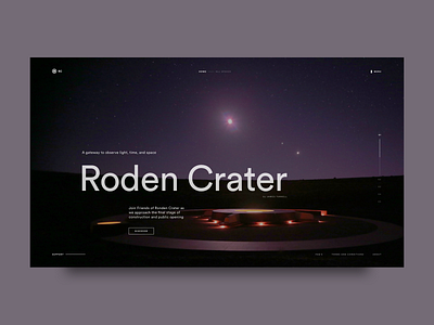 Roden Crater - Concept circular concept grid hero ui