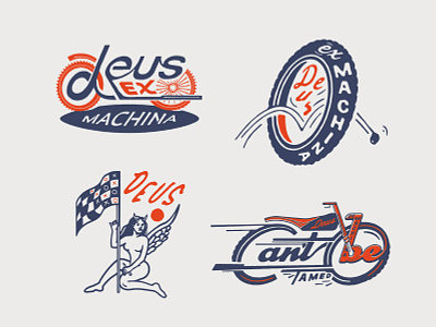Deus Artwork bike branding collaboration color concept design deus devil flag identity illustration logo mascot modern retro ride streetwear surfwear typography vintage