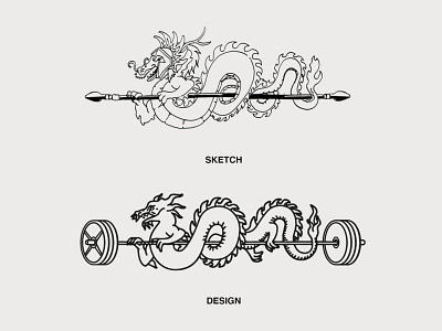 Dragon Illustration Process