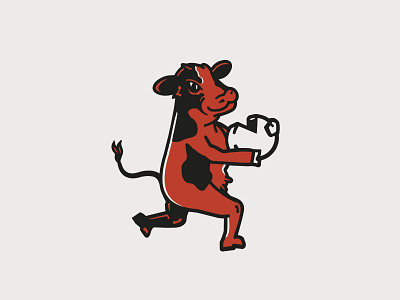 New Bridge Cheese (pt. I) branding branding agency branding design cheese cow design freelance illustration independent lettering logo mascot mascot character process red retro star studio vector vintage