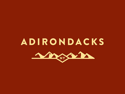Adirondacks 2.2 apparel art brand branding custom design illustration lettering logo mountain t shirt type