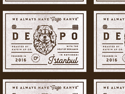 Depo Coffee 4.3 art artisan brew business card coffee design dog industrial istanbul roasting vintage