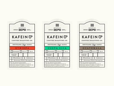 Labels for Depo Coffee Istanbul art branding coffee color concept design identity istanbul label package sticker vintage
