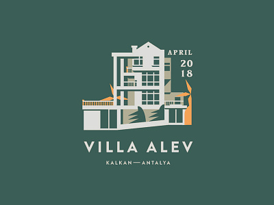 Villa Alev Kalkan art branding color concept design drawing icon identity illustration print travel villa