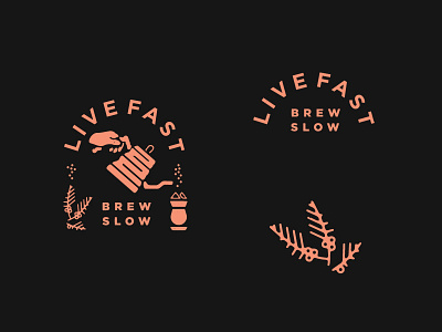 Brew Slow apparel art barista branding coffee design icon identity illustration logo mark tshirt