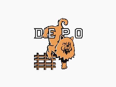 Depo Chow Chow T-shirt apparel art chow chow design dog drawing identity illustration lettering logo tshirt type