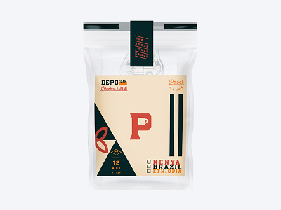 Poşet Kahve Bags bag brand coffee color concept design identity logo packaging pattern retro vintage