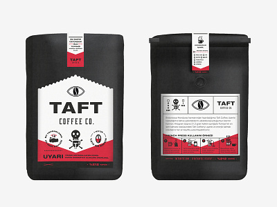 Taft Coffee Co. Labels badge branding coffee color concept craft design icon identity illustration istanbul label lettering logo packaging retro sticker type typography vintage