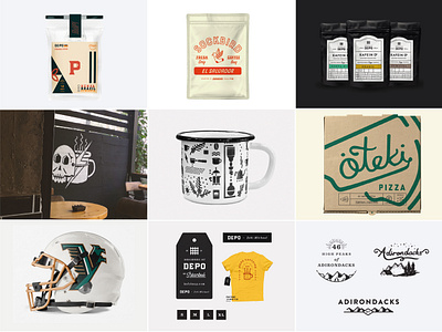 My best 9 of '18 beer brand branding coffee craft design enamel flat design hand made identity lettering liquor logo merch mug packaging retro roasting typography vintage