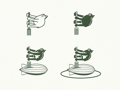 Zeplin Logo Process badge brand branding catering concept craft design food fork frog frogluslumps icon identity illustration logo pub restaurant retro vector vintage